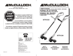 McCulloch MTR1000 User manual