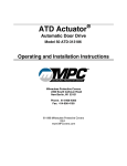 MPC ATD ACTUATOR 50 ATD-313186 Operating and Operating instructions