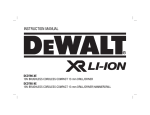 DeWalt DCD795-XE Instruction manual