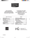 Maytag MVWX5SPAW Use & care guide
