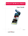 Sierra Wireless AirCard 580 User guide