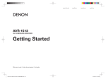 Denon AVR-1513 Owner`s manual