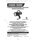 Black & Decker V-2 MILLION POWER SERIES VEC157BD Instruction manual