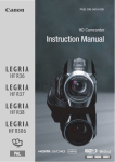Canon LEGRIA HF R36 Instruction manual