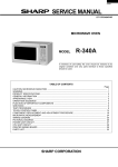 Sharp R-340A Service manual