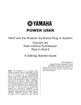 Yamaha PLG100-XG Owner`s manual