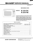 Sharp R-301FK Service manual