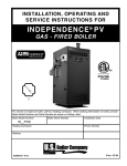 U.S. Boiler Company INDEPENDENCE Operating instructions