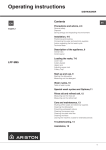 Ariston LFF 8M5 Operating instructions