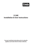 S130E Installation & User Instructions