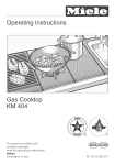 Miele KM 404 Operating instructions