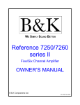 B&K 50 Series II Owner`s manual