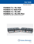 Extron electronics FOXBOX 4G Rx DVI User guide