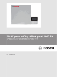 Bosch AMAX panel 4000 EN Installation guide