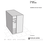 MGE UPS Systems S3 User manual