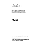 Clarion VX709 Owner`s manual