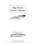 Baja Marine Performance 405 Owner`s manual