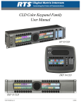 RTS CLD Color Keypanel Family KP 32 CLD User manual
