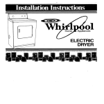 Whirlpool Exhausting Dryers Service manual