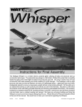 Whisper 1400 Glider Instruction manual