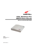 Westell Technologies ADSL WireSpeed Pro 36R570 Proxy Router 36R570 User guide