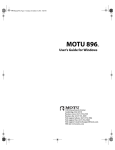 MOTU 896HD User`s guide