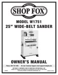 Woodstock SHOP FOX W1751 Owner`s manual