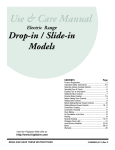 Electrolux Slide-In Models Operating instructions