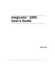 Minolta Magicolor 2200 User`s guide