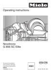 Miele NOVOTRONIC G 856 SC ELITE Operating instructions