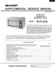 Sharp R-21JCA-F Service manual