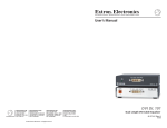 Extron electronics Dual Length DVI Cable Equalizer DVI DL 101 User`s manual