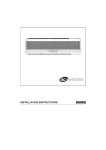 Electra WNG 80 DCI Installation manual