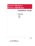 Siera AirCard 800 Series Installation guide