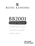 Altec Lansing BB2001 User`s guide