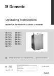 Dometic RM 7275 L Operating instructions