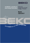 Beko CDA670F Operating instructions