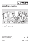 Miele for dishwashers Operating instructions