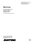 Maytag MBB1952HEW - 19 cu. Ft. Bottom Mount Refrigerator Service manual