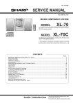 Sharp XL-70C Service manual