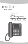 AT&T CL2939 User`s manual