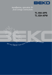 Beko TL 654 APW Instruction manual