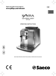 Saeco SYNTIA HD8837 Operating instructions