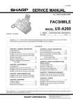 Sharp UX-A260U Service manual