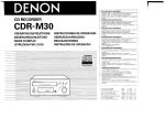 Denon CDR-M30 Operating instructions