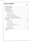 TABLE OF CONTENTS