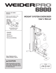 Weider 831.14922.1 User`s manual