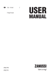 Zanussi Freezer User manual