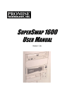 Promise Technology SUPERSWAP 1600 User manual