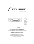 Eclipse ESN E3 High-Power CD Receiver with CDC/E-COM/DSP Control and Wireless Remote Model: 54420 Owner`s manual